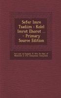 Sefer Imre Tsadiim