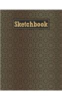 Sketchbook: 8.5 x 11 Notebook for Creative Drawing and Sketching Activities with Geometric Art Deco Themed Cover Design