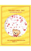 Valentines Day Color Book for Toddlers & Preschoolers Ages 1-4