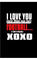 I Love you more than you love football.. If that's possible XOXO: Food Journal - Track your Meals - Eat clean and fit - Breakfast Lunch Diner Snacks - Time Items Serving Cals Sugar Protein Fiber Carbs Fat - 110 pag