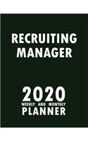 Recruiting Manager 2020 Weekly and Monthly Planner