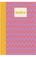 Notes: Blank Lined Writing Journal and Notebook for To Do Lists, Note Taking, Daily Reflections, Gratitude, and More - Mid Century Mod Pattern Cover Design