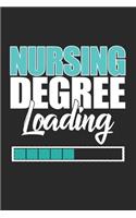 Nursing Degree Loading: Student Nurse Notebook Blank Dot Grid Nursery Journal dotted with dots 6x9 120 Pages Checklist Record Book Medicine Students Take Notes Gift for Tea