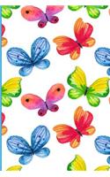 Never Stop Flying: Illustrated Motivational Journal, 148 Lined Pages Plus Goal Dedication, Daily Notebook, Journal, Diary, Multi-Coloured Butterflies (Medium, 6 x 9 in(4 Butterfly Journals)