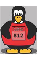 Marathon Runner Penguin Composition Book