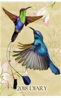 2018 Diary: Hummingbirds Diary/Journal With 150 Blank Pages To Write Or Draw In
