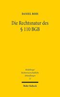 Die Rechtsnatur des § 110 BGB