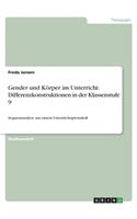 Gender und Körper im Unterricht. Differenzkonstruktionen in der Klassenstufe 9