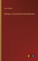 Beiträge zur Systematik der Nyctaginaceen