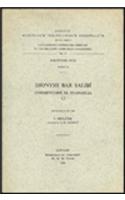 Dionysii Bar Salibi Commentarii in Evangelia, I Syr. 40. = Syr. II, 98