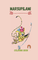 Marsupilami Coloring Book: For Adults And Girls Coloring pages 70+- Paint and relax - predefined drawing And blank pages