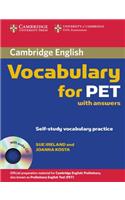 Cambridge Vocabulary for PET Student Book with Answers and Audio CD