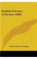 English Literary Criticism (1896)