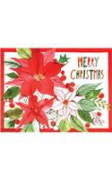 Christmas Poinsettia Boxed Holiday Full Notecards