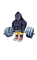 Workout & Food Gorilla Notebook: 6x9 Workout and Food Journal Meal and Exercise Notebook 120 Pages for Fitness, Coaches, Sportsmen and healthy persons