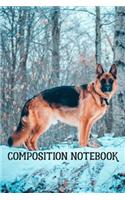 Composition Notebook: Dog German Shepherd Notebook Journal College Ruled Line Paper for Students and Teachers Gift( medium ruled paper ) 120 pages 6x9 inch