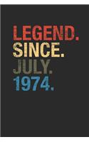 Legend Since July 1974