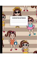 Composition Notebook: Wide Ruled Paper Notebook Journal - Blank Lined Workbook for Teens Kids Students Girls for Home School College for Writing Notes