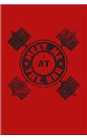 Meet Me At The Bar: Funny Fitness Quotes Journal For Gym, Workout Plan, Personal Fitness Coaches, Body Building, Muscle Power & Training Fans - 6x9 - 100 Blank Lined Pa