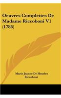 Oeuvres Complettes De Madame Riccoboni V1 (1786)