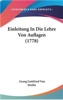 Einleitung in Die Lehre Von Auflagen (1778)