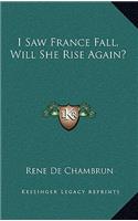 I Saw France Fall, Will She Rise Again?