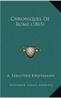 Chroniques De Rome (1865)