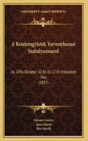 A Reszletugyletek Torvenyhozasi Szabalyozasarol: (Hebrew)