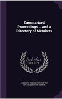 Summarized Proceedings ... and a Directory of Members