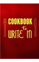 Cookbooks to Write in