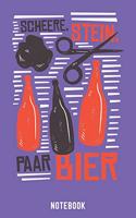 Schere Stein Paar Bier Notebook: A5 Liniert Bierbrau Buch, Notizbuch für Biebrauer, Hobbybrauer, Bier Brauen 120 Seiten 6x9 - Organizer Schreibheft Planer zum Ausfüllen