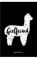 Lined Journal: Girlfriend Llama Cute Alpaca Animal Lover Llama-Lover - Black Ruled Notebook - Diary, Writing, Notes, Gratitude, Goal Journal - 6x9 120 pages
