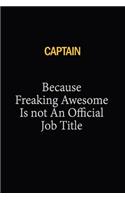 Captain Because Freaking Awesome Is Not An Official Job Title