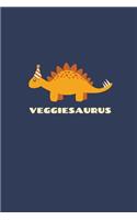 Veggiesaurus: Notebook / Simple Blank Lined Writing Journal / Dinosaur Fans / Lovers / Cute For Vegetarians & Vegans / Plant Based Diet / Food Recipes / Cook Book