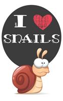 I Heart Snails: A Cute Snail Lovers Journal / Notebook / Diary Perfect for Birthday Present or Christmas Gift Great for kids, Teens or Students(6x9 - 110 Blank Line