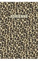 Adrienne: Personalized Notebook - Leopard Print (Animal Pattern). Blank College Ruled (Lined) Journal for Notes, Journaling, Diary Writing. Wildlife Theme Des