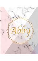 Abby: Gift Luxury Marble Glossy Pink Purple Faux Gold Print Notebook Journal