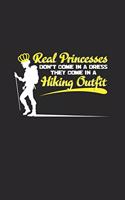 Real princesses hiking outfit: 6x9 Hiking - blank with numbers paper - notebook - notes