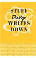 Stuff Daisy Writes Down: Personalized Journal / Notebook (6 x 9 inch) with 110 wide ruled pages inside [Mustard Yellow]
