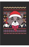 Christmas Sweater - Racoon: Dotted Bullet Journal (6 X 9 -120 Pages) - Ugly Christmas Gift and Holiday Planner For Women, Men, Teens And Kids