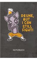 NOTIZBUCH A5 Dotted: Biertrinker Notizheft GEPUNKTET 120 Seiten - Betrunkener Hund Notizblock Bierliebhaber Skizzenbuch - Haushund Geschenk für Hundeliebhaber Hundebesit