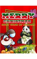 Merry Christmas Adult Color By Numbers: a beautiful colouring book with Christmas designs on a black background, for gloriously vivid colours
