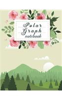 Polar Graph notebook: 1/4 Inch Centered: Polar Coordinates, Polar Graph Paper Notebook 120 Pages Large Print 8.5" x 11"