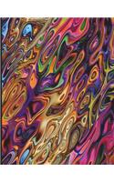 Unruled (Unlined) Blank Composition Notebook (8.5"x11" inches) 200 Pages: Unruled/Unlined/Plain Journal - Diary - Abstract Art Cover Design