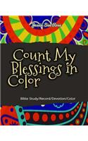 Count My Blessings in Color: Notebook+coloring Book (52 Unique Beautiful Designs to Color), Get Joy and Blessings in Color (Bible Study/Record/Devotion/Color)(Coloring Book+jour