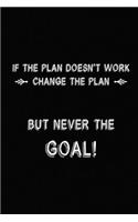 If The Plan Doesn't Work Change The Plan, But Never The Goal!