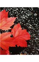 School Composition Book Red Maple Leaves Autumn Season 130 Pages: (Notebook, Diary, Blank Book)(Seasonal Fall Photo School Composition Books Notebooks)