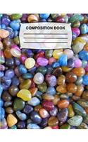 Composition Book: Wide Ruled Paper, Cute Rock Candy Notebook for school, Journal for girls, boys, students, teachers, class and office stationary