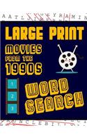 Large Print Movies From The 1990s Word Search