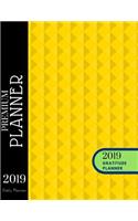 2019 Yellow Gratitude Journal Daily Planner: Academic Hourly Organizer in 15 Minute Interval; Appointment Calendar with Address Book; Monthly & Weekly Goals Diary with Inspirational Quotes